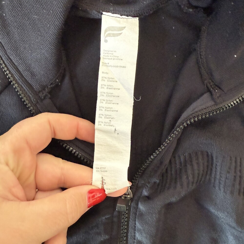 Fabletics  Cropped  Seamless Rib Jacket Zip Up Women's Size small - Picture 2 of 14